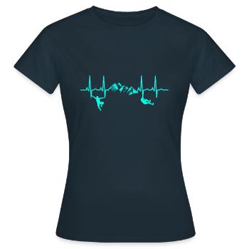 Klettern Bouldern Berge - Frauen T-Shirt - Navy - Vorne - AI Model Female 172 dark (172cm)