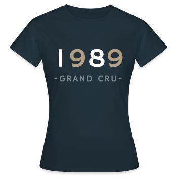 grand cru 1989 - T-shirt Femme - marine - Devant - AI Model Female 172 dark (172cm)