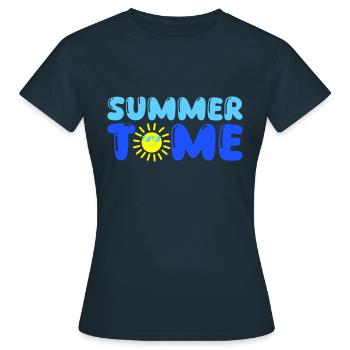 heure d'été - T-shirt Femme - marine - Devant - AI Model Female 172 dark (172cm)
