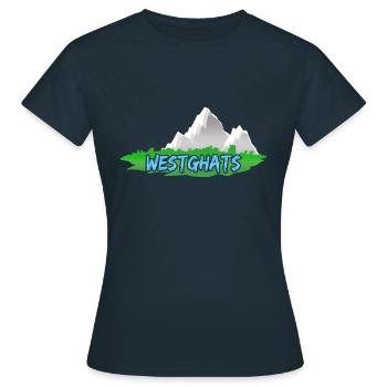 Western Ghats Western Ghats - Women's T-Shirt - navy - Front - AI Model Female 172 dark (172cm)