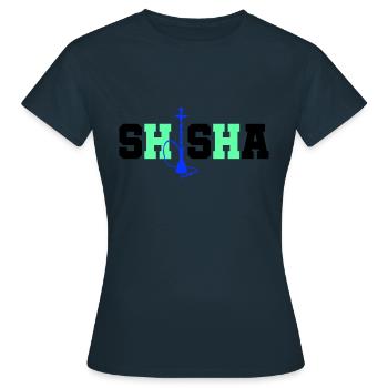 Shisha - Frauen T-Shirt - Navy - Vorne - AI Model Female 172 dark (172cm)