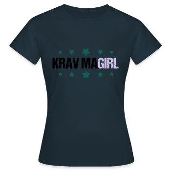 Krav Maga Girl - T-shirt Femme - marine - Devant - AI Model Female 172 dark (172cm)