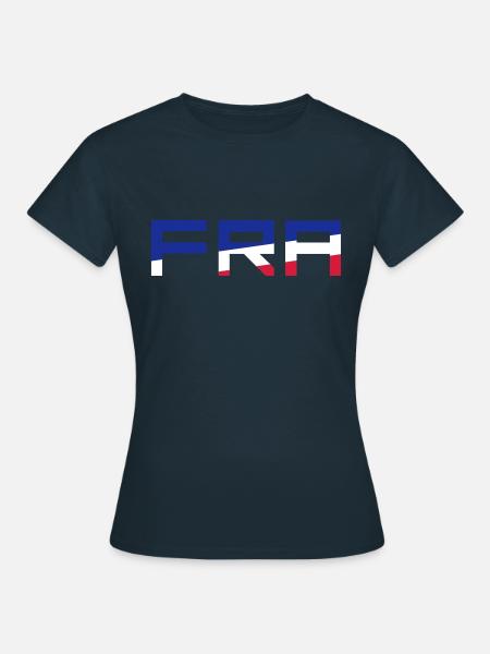 Drapeau FRA France France couleurs bleu blanc rouge - T-shirt Femme - marine
