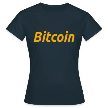 Le Bitcoin - T-shirt Femme - marine - Devant - AI Model Female 172 dark (172cm)