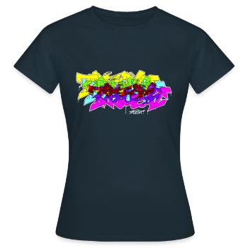 Graffiti du spectre - T-shirt Femme - marine - Devant - AI Model Female 172 dark (172cm)