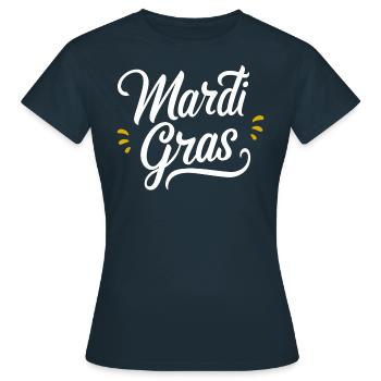 Mardi Gras - T-shirt Femme - marine - Devant - AI Model Female 172 dark (172cm)