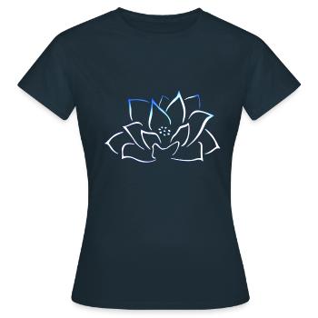 lotus - Women's T-Shirt - navy - Front - AI Model Female 172 dark (172cm)