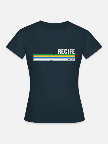 Recife Brasilien Kulturerbe - Vintage Recife Brasil - Frauen T-Shirt - Navy