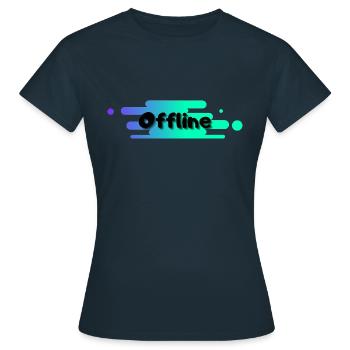 Offline - Frauen T-Shirt - Navy - Vorne - AI Model Female 172 dark (172cm)