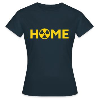 Horror House, Attention Teenroder, Teennager Room - T-shirt Femme - marine - Devant - AI Model Female 172 dark (172cm)