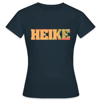 Heike as a gift idea - Women's T-Shirt - navy - Front - AI Model Female 172 dark (172cm)