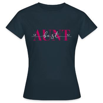 Meilleur cadeau de tante Tantes de cœur de famille - T-shirt Femme - marine - Devant - AI Model Female 172 dark (172cm)