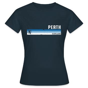 Perth, Schottland: Landschaftliche Schönheit und kultureller Charme - Frauen T-Shirt - Navy - Vorne - AI Model Female 172 dark (172cm)