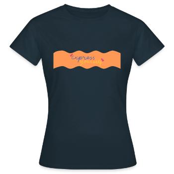 Express Yourself - Women's T-Shirt - navy - Front - AI Model Female 172 dark (172cm)