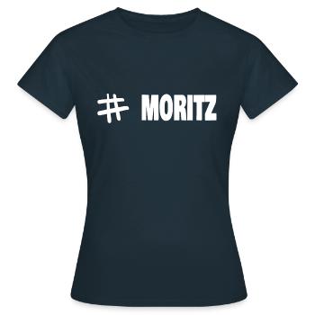 Hashtag Moritz - Frauen T-Shirt - Navy - Vorne - AI Model Female 172 dark (172cm)