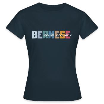 Cadeau de maman bernoise Bouvier bernois cadeau moderne - T-shirt Femme - marine - Devant - AI Model Female 172 dark (172cm)