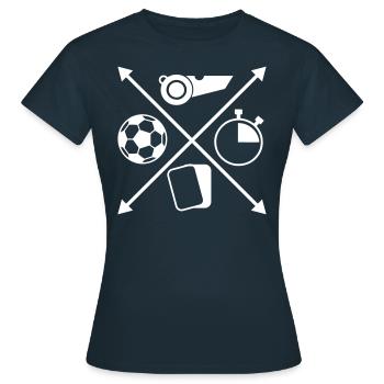 referee - Women's T-Shirt - navy - Front - AI Model Female 172 dark (172cm)