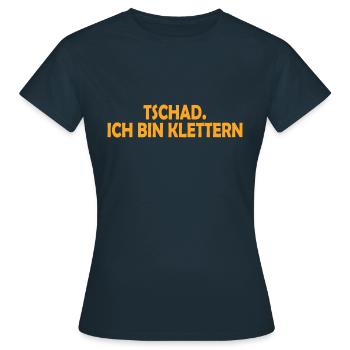 climbing - Frauen T-Shirt - Navy - Vorne - AI Model Female 172 dark (172cm)