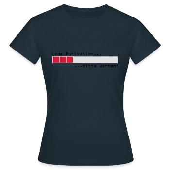 Ladebalken - Frauen T-Shirt - Navy - Vorne - AI Model Female 172 dark (172cm)