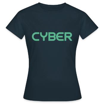 CYBER - T-shirt Femme - marine - Devant - AI Model Female 172 dark (172cm)