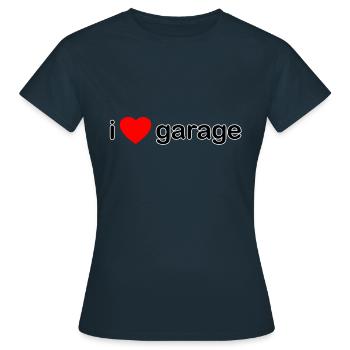 J'aime Garage DJ - T-shirt Femme - marine - Devant - AI Model Female 172 dark (172cm)