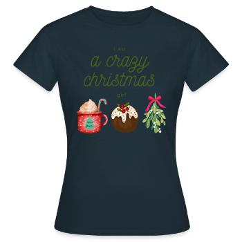 Christmas Gift Season Girl Woman - Women's T-Shirt - navy - Front - AI Model Female 172 dark (172cm)