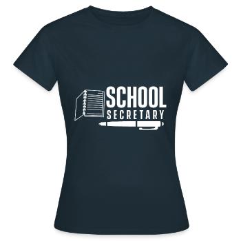 Secrétaire d'école secrétaires secrétaire assistante de bureau - T-shirt Femme - marine - Devant - AI Model Female 172 dark (172cm)