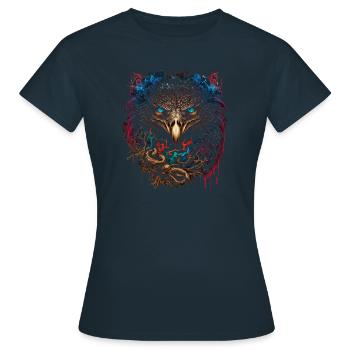 Adler | Eagle’s Head | Eagle | Effet 3D - T-shirt Femme - marine - Devant - AI Model Female 172 dark (172cm)