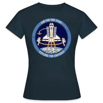 NASA Aim For The Stars - T-shirt Femme - marine - Devant - AI Model Female 172 dark (172cm)