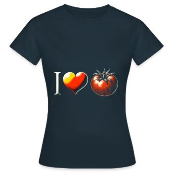 Tomato - Women's T-Shirt - navy - Front - AI Model Female 172 dark (172cm)