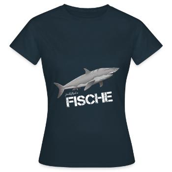 Fische Sternzeichen Fische - Frauen T-Shirt - Navy - Vorne - AI Model Female 172 dark (172cm)