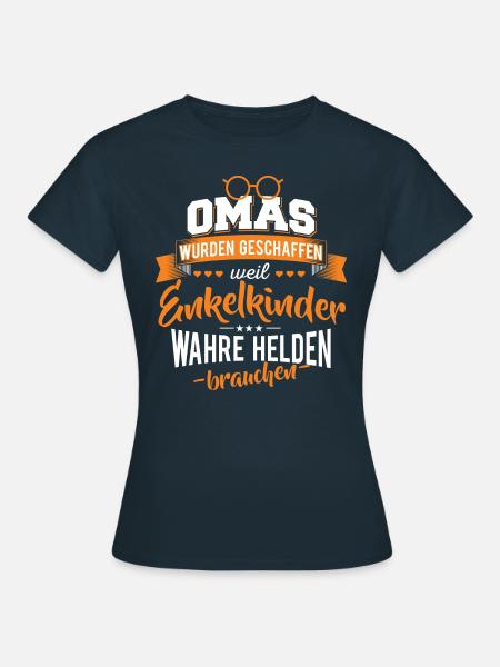 Oma Enkelkinder Helden - Frauen T-Shirt - Navy