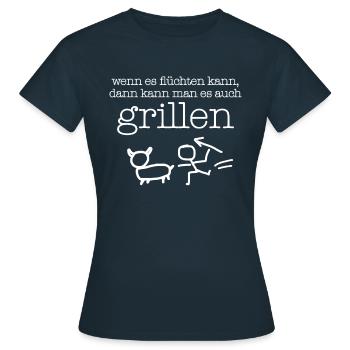 Griller Griller Grill viande - T-shirt Femme - marine - Devant - AI Model Female 172 dark (172cm)