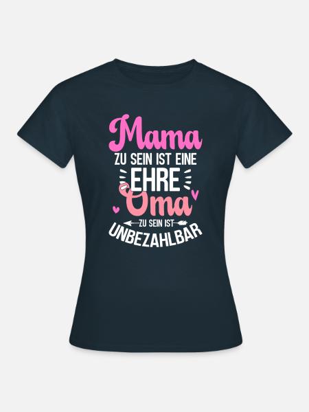 Werdende Oma - Frauen T-Shirt - Navy