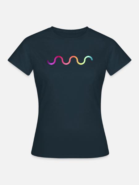 coloured wave - Frauen T-Shirt - Navy