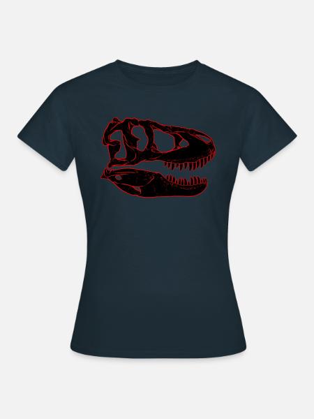 Tarbosaurus Fossil Schädel - Frauen T-Shirt - Navy