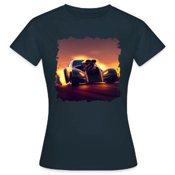 Il y a des championnats de courses de dragsters - T-shirt Femme - marine - Devant - AI Model Female 172 dark (172cm)