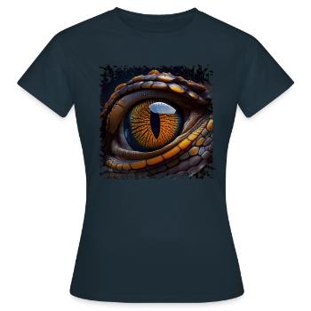Iris photography requires special technique - Women's T-Shirt - navy - Front - AI Model Female 172 dark (172cm)