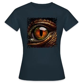 Iris photography is fascinating - Women's T-Shirt - navy - Front - AI Model Female 172 dark (172cm)