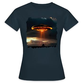 UFO sightings on the rise - Women's T-Shirt - navy - Front - AI Model Female 172 dark (172cm)