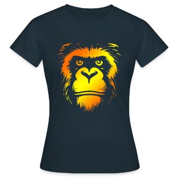 Shrovetide - Carnival - Costume - Saying - Monkey - Women's T-Shirt - navy - Front - AI Model Female 172 dark (172cm)