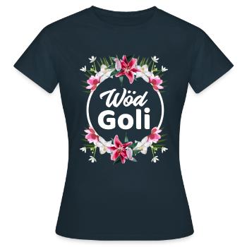 Wöd Goli Taufgoli Patentante Österreich Taufpatin - Frauen T-Shirt - Navy - Vorne - AI Model Female 172 dark (172cm)