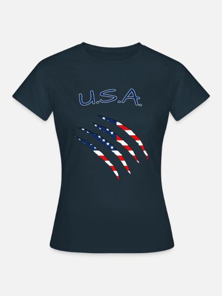 USA, America - Frauen T-Shirt - Navy