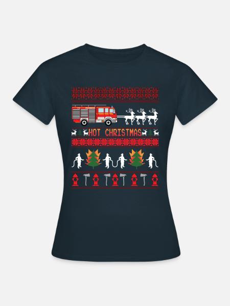 Hot Christmas - Frauen T-Shirt - Navy