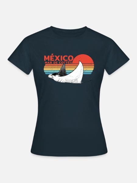 Raies manta du Mexique - T-shirt Femme - marine
