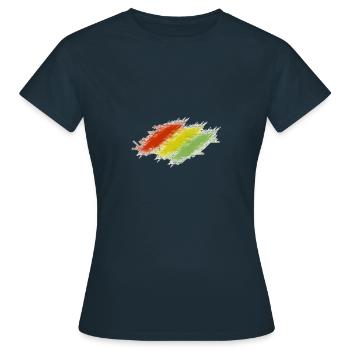 Rasta Scratches - Frauen T-Shirt - Navy - Vorne - AI Model Female 172 dark (172cm)