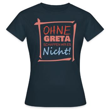 Greta - T-shirt Femme - marine - Devant - AI Model Female 172 dark (172cm)