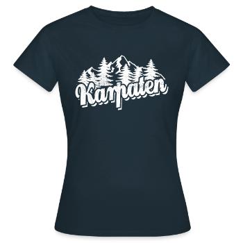 Karpaten - Wald und Berge Wandern Erholung - Frauen T-Shirt - Navy - Vorne - AI Model Female 172 dark (172cm)