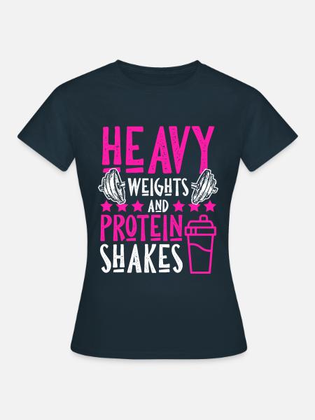 Gym protein - Frauen T-Shirt - Navy