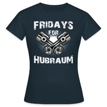 Fridays for Hubraum - Frauen T-Shirt - Navy - Vorne - AI Model Female 172 dark (172cm)